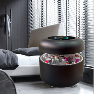 Table basse intelligente compacte noire neuve en Italie, table basse à éthanol avec écran tactile, table basse de magasin, réfrigérateur à café - Product Image 3