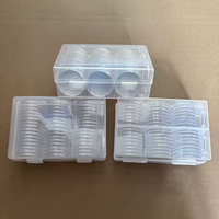 50pcs 40.6mm Coin Capsule Collection Stockage Ensemble US Coin Box American Silver Eagle Coin Case