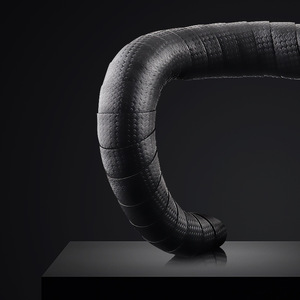 Carbon PU Da Đen Trắng Đường Xe Đạp Với EVA Chống Trượt Sốc Hấp Thụ Xe Đạp Tay Nắm Tay Nắm Với Xe Đạp Phụ Kiện - Product Image 3