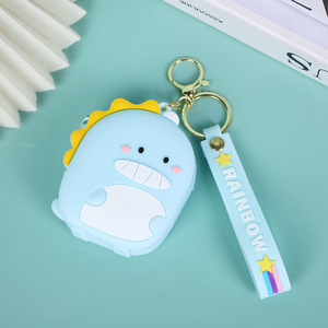 Factory Wholesale Dinosaur Silicone Wallet Cartoon Waterproof <b>Clear</b> Zipper for Jewelry Earphones USB Cables <b>Travel</b> <b>Toiletries</b> - Product Image 4