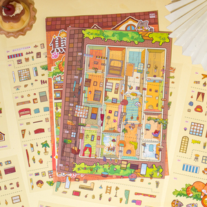 Mr. Paper PET Office Cubicle Mini Scene Sticker Set for DIY <strong>Journal</strong> Relaxing - Product Image 3