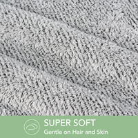 Serviette à cheveux en fibre de bambou du fabricant, serviette enveloppante à séchage rapide, serviette super absorbante avec bouton en velours corail