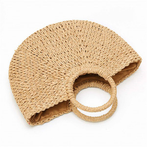 Borse A Tracolla Intrecciata In Vimini Da Donna Rattan Moda Borsa Intrecciata Marrone Spiaggia Paglia Con Portacappello - Product Image 3