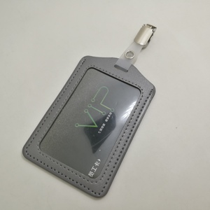 ที่ใส่บัตรประจำตัวแฟชั่นหนัง PU และคลิปหนีบป้าย - Product Image 3