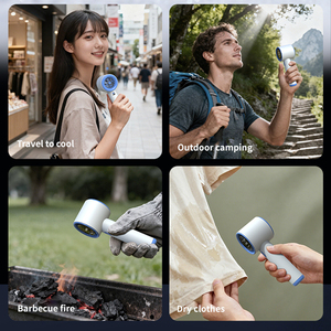 Nuevo Diseño, Ventilador de Mano Personal de 29000 rpm y 199 Velocidades, Regalo Navideño, Mini Ventilador Portátil Recargable por USB-C para Viajes y Conciertos - Product Image 6