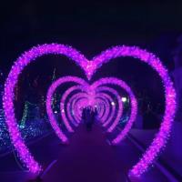 Arche lumineuse à DEL en forme de cœur pour les entrées de mariage en plein air et les allées de parc Décoration de rue commerciale pour la Saint-Valentin