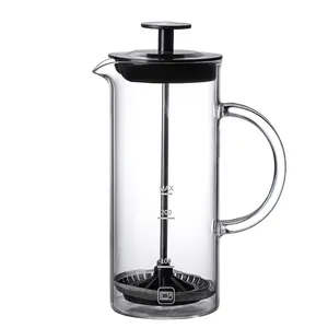 Glass Press Pot Tea and Coffee Maker, Loose Leaf Tea Accessories Glass Coffee and Tea French Press Pot