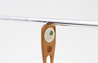 Outil de réparation de divots en bois avec logo personnalisé, marqueur de balle de golf, porte-club, accessoires