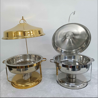 Hochwertige Hotel-Restaurant Mehrkammer-Edelstahl-Chafing-Dishes mit Deckel 9L für Catering
