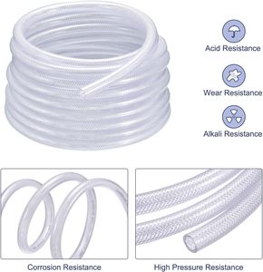 Tuyau en PVC PU tressé renforcé transparent, tuyau <span class=keywords><strong>flexible</strong></span> en vinyle haute pression pour le transfert d'<span class=keywords><strong>eau</strong></span> et d'air - Product Image 3