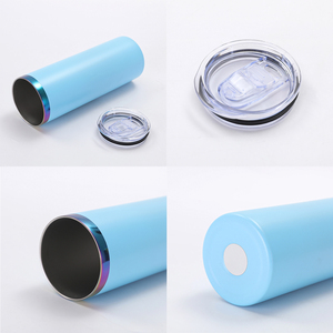 Matte Plated 304 Stainless Steel Insulated Tumbler Double Wall Vacuum Cup for <b>Hot</b> <b>Cold</b> Drinks with Electroplated Rim - Product Image 2