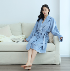 Accappatoio Lungo da Donna Taglie Forti, Invernale, Termico, Traspirante, Morbido, Casual, Semplice, in Pile, Tinta Unita - Product Image 4