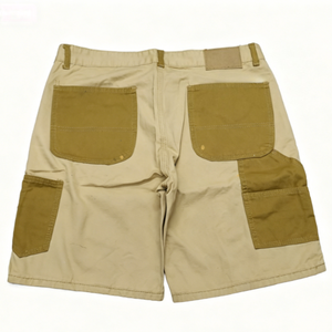 Shorts Bermuda Homme Personnalisés à Blocs de Couleurs, Taille Mi-Haute, Cordon Élastique, Style Décontracté Streetwear avec Logo Avant, Poches, Tissu Toile - Product Image 3