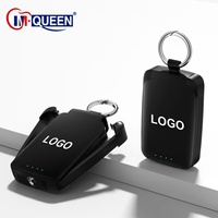 Cargador Portátil M-QUEEN de Polímero de Litio Personalizado al por Mayor, 2000mAh/4000mAh, Ultra Delgado, con Iluminación LED y Cable Integrado de 10W