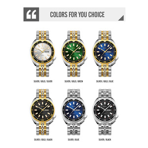 Reloj de Lujo con Logotipo Personalizado para Hombre, Reloj de Cuarzo con Correa de Acero Inoxidable, Analógico, de Buceo, Resistente al Agua, Moderno, al por Mayor y a Bajo Precio - Product Image 6