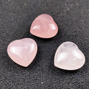 Natural Amethyst Rose Quartz Aventurine <strong>Jade</strong> Love Heart <strong>Stone</strong> Blue Agate Heart-shaped Wishing <strong>Stone</strong> Ornament - Product Image 2