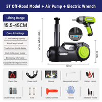 Gato eléctrico de metal para coche, kit hidráulico de 5 toneladas y 12V, para cambio de neumáticos con llave de impacto, gato eléctrico para coche y removedor de neumáticos