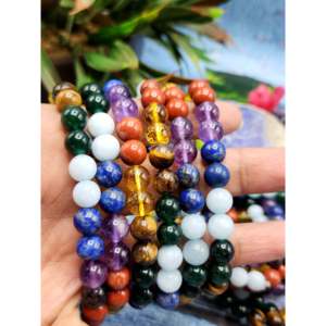 Pulsera de 7 Chakras con Cuentas de 8mm - Un Viaje Armonioso hacia el Equilibrio y la Iluminación (UNA PIEZA SOLA) - Product Image 1