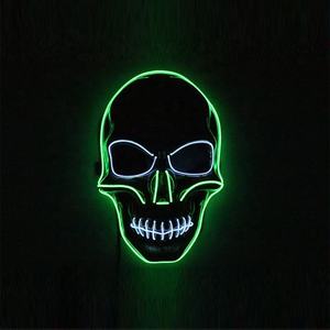 Fiesta de Halloween de miedo Rave <span class=keywords><strong>LED</strong></span> máscara luminosa, EL alambre de <span class=keywords><strong>cara</strong></span> completa purga máscara - Product Image 2
