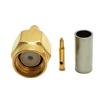 Connecteur RF à sertir SMA-J-1.5 de haute qualité 50 ohms plaqué or mâle pour antennes WIFI RG316 RG174, directement de l'usine