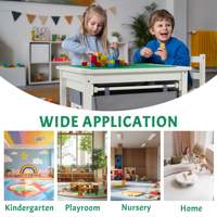 Table en bois multifonctionnelle Build-N-Play Sensory Montessori Daycare Toy Storage Cabinet Damier Pliable Chambre à coucher École