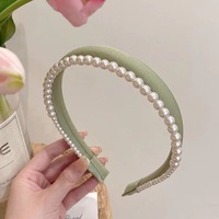 Nouvelle Tendance Coréenne Filles Mignonnes Barrettes à Nœud Accessoires Cheveux Perles Façon Baroque Faites Main Bandeaux Perles Cristal Strass d'Été