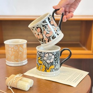 Tasse en céramique rétro de Chaozhou, modèle <span class=keywords><strong>Lisbonne</strong></span>, pour <span class=keywords><strong>café</strong></span> et eau, motif floral, cadeau d'anniversaire, souvenir, haute esthétique, idéal pour mariage - Product Image 3