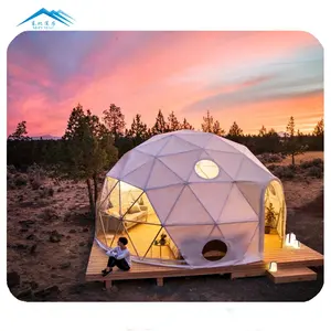 砂漠のための耐風性エコホテルテントグランピングドームテント測地線