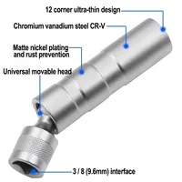Clé à douille pour bougies d'allumage 14mm 16mm, outil de réparation automobile 3/8 avec extracteur pour retirer facilement les bougies d'allumage