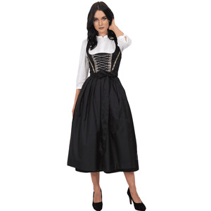 Nuovo Costume Oktoberfest Bavarese per Donne in Bianco e Nero, Abito da Carnevale e Festival in Due Colori - Product Image 2