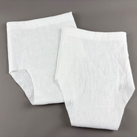 Sous-vêtements post-partum jetables culotte en maille souple et extensible et respirante slip postnatal élastique à taille haute pour femme saignant