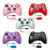 Manette de jeu sans fil 2,4 GHz en gros d'usine avec fonction de double vibration, emballage en boîte couleur neutre pour X-BOX 360