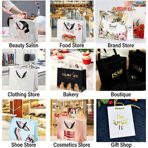 Borsa per la Spesa in Carta Kraft Beige Riciclata di Lusso con Logo Personalizzato, Manico a Nastro per Confezioni Regalo e Abbigliamento, Stampa Personalizzata - Product Image 6