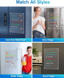 Calendario Mensual de 17" X 12", Pizarra Magnética Transparente de Acrílico, Pizarra Blanca para Refrigerador, Pizarra Blanca para Cocina - Product Image 2