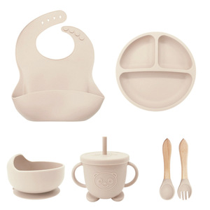 Juego de vajilla de silicona para madres e hijos, cuenco suplementario para bebés, suministros de alimentación, plato de cena de silicona de grado alimenticio, comedor para niños - Product Image 5