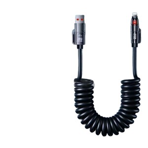 4-in-1 Einziehbares Federkabel für Auto Typ C Micro USB Lightning PD Schnell-Lade- und Datenkabel - Product Image 2