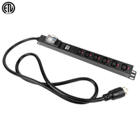 Multiprise C13 à 6 ports, puissance maximale 7,5 kW, sortie 30 A, pour tension 120-240 V
