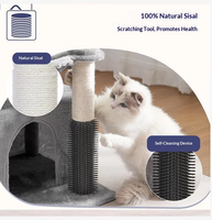 Grand arbre à chat avec plateforme de saut, griffoir en sisal, design intégré, en bois, moderne, écologique, 82 cm