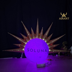 Bola Inflable con Forma de Luna de Espinas, con Luces LED de Colores, Decoración Brillante para Casa o Parque - Product Image 4