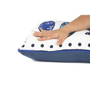 Cuscino Decorativo in Cotone Italiano Excelsa 45x45 Cm, Motivo Marino Stile Nordico, Lavabile in Lavatrice, Stampa Serigrafica - Product Image 5