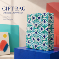 Bolsa de Papel de Arte Impresa Personalizada con Patrón UV y en Relieve para Empaque Creativo de Regalos