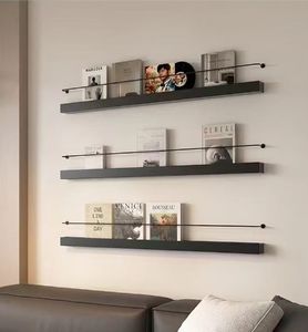 Estantería individual moderna montada en la pared para el hogar, comedor, oficina, dormitorio, muebles de apartamento, muebles elegantes para sala de estar - Product Image 4