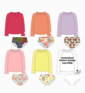 <span class=keywords><strong>Maillot</strong></span> de bain et bas de bain 2 pièces pour bébé fille, UPF 50, manches longues, doux et respirant - Product Image 2