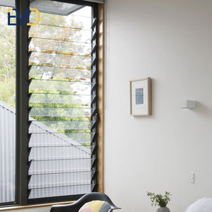 หน้าต่างบานเกล็ดกระจกแนวตั้งปรับได้พร้อมกรอบอลูมิเนียม - Product Image 4
