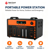 Centrale Électrique Portable OEM 2500W 2900Wh au Lithium Fer Phosphate, Générateur Solaire à Onde Sinusoïdale Pure pour Camping-Car, Voyage, Extérieur et Urgences