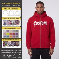 Ensemble de sweats à capuche personnalisés pour hommes – Pulls d'hiver oversize zippés de haute qualité – Design tendance – MOQ 1 sweat à capuche