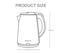 Bouilloire électrique Wasserkocher en acier inoxydable anti-brûlure 2.0l samovar chauffe-eau cruche