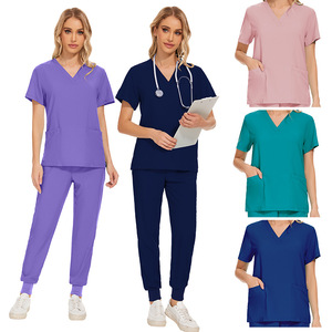 Uniforme de uniforme médico clásico, ropa de enfermera, venta al por mayor, traje médico para correr, Conjunto personalizado reutilizable para Hospital - Product Image 2