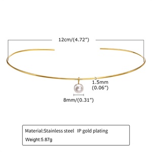 Collier simple et luxueux en acier inoxydable plaqué or, chaîne à maillons réglable, pendentif en cristal, pour femmes, occasions spéciales, anniversaire, cadeau - Product Image 5