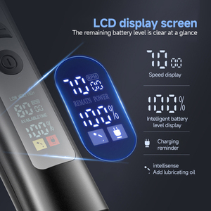 JZ 충전식 저소음 애완 동물 헤어 클리퍼 LCD 디스플레이가있는 고출력 무선 개 고양이 미용 트리머 애완 동물 면도기 - Product Image 3